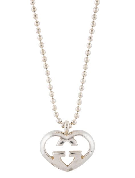 gucci gold heart necklace|Gucci interlocking g heart necklace.